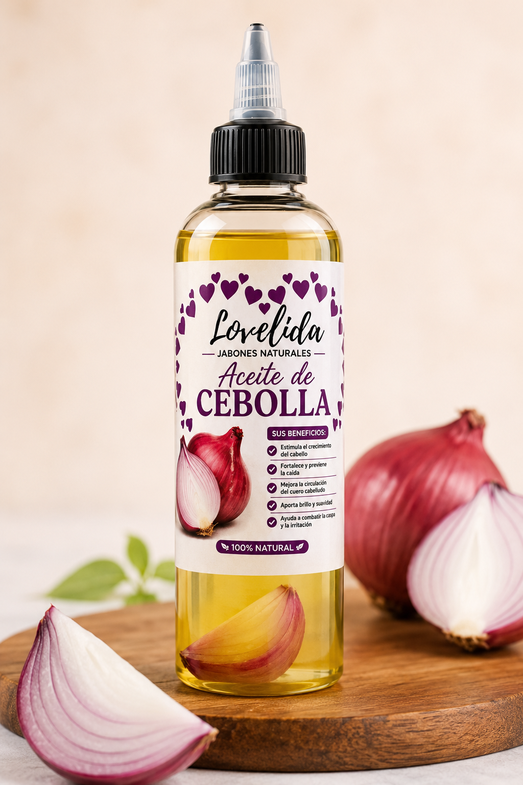 Aceite de cebolla y romero para el crecimiento