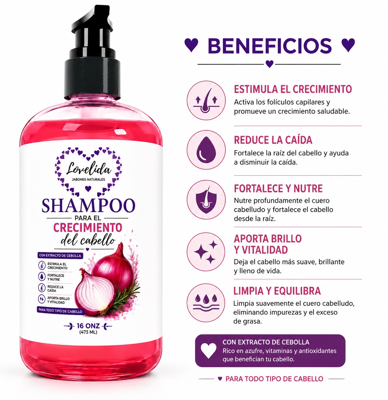Shampoo de cebolla