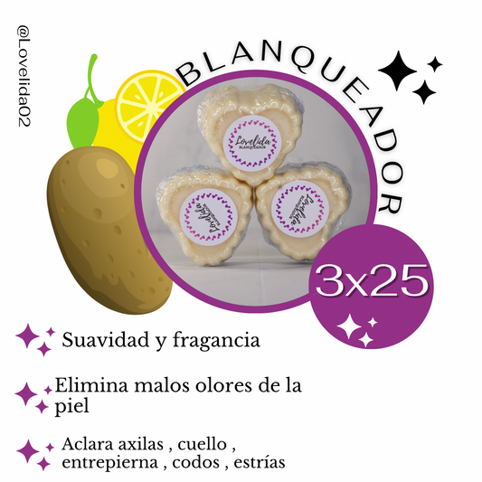 🌸 Kit de 3 jabones blanqueadores Lovelida 🌸